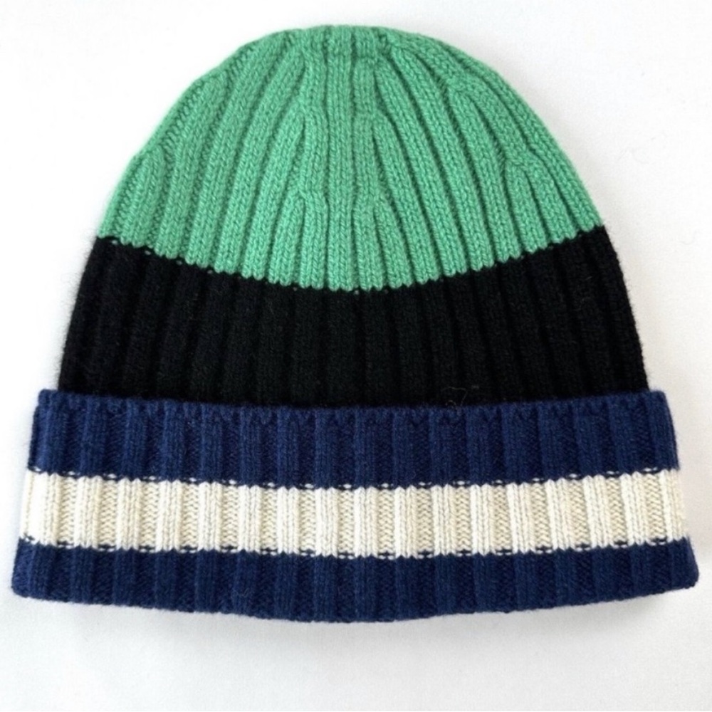 Everlane Cashmere Beanie Hat Striped Unisex NEW with tag